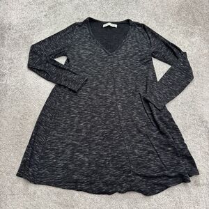 Abercrombie & Fitch Super Soft Swing LS Mini Dress Womens Small Dark Gray V-Neck